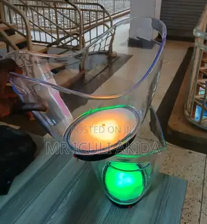 8L Led Rechargeable Acrylic Luminous Beer,Wine Ice Bucket