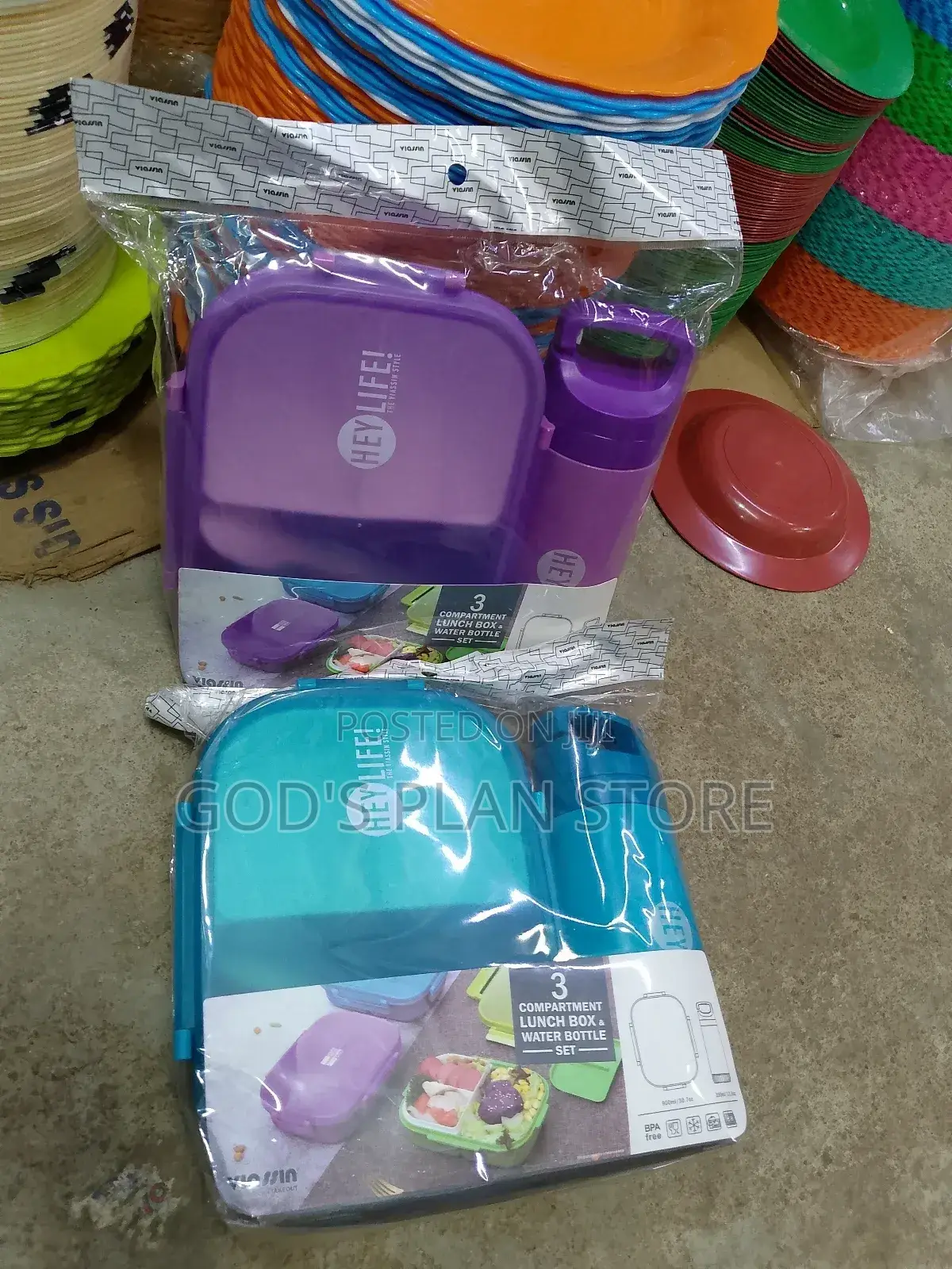 Plastic Baby Container and Bottle Set
