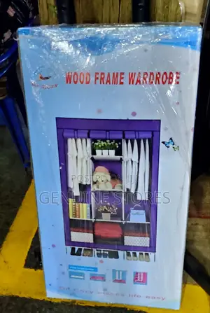 Wood Frame Wardrobe/ Blue Box