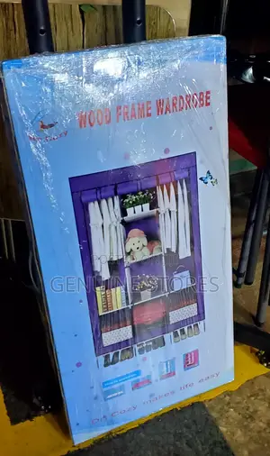 Wood Frame Wardrobe/ Blue Box