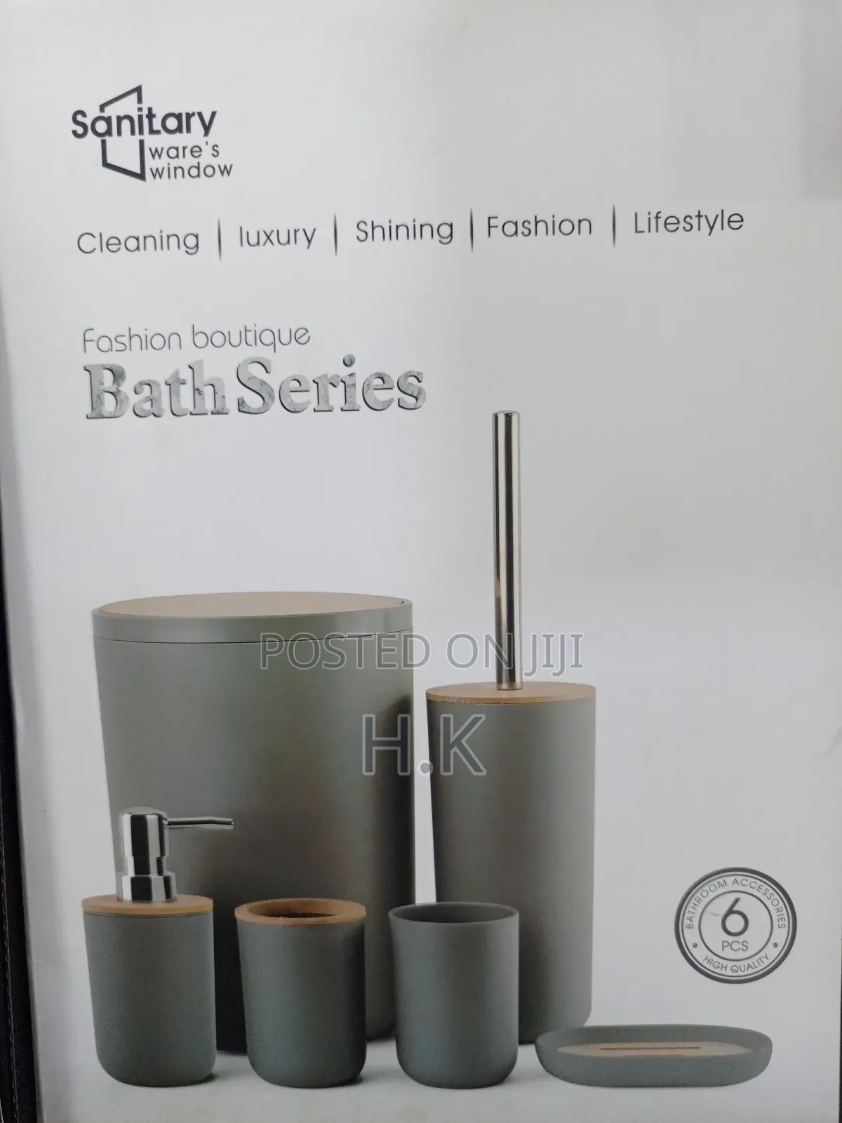 6-Piece Bathroom Accessory Set by the Brand JOTOM.