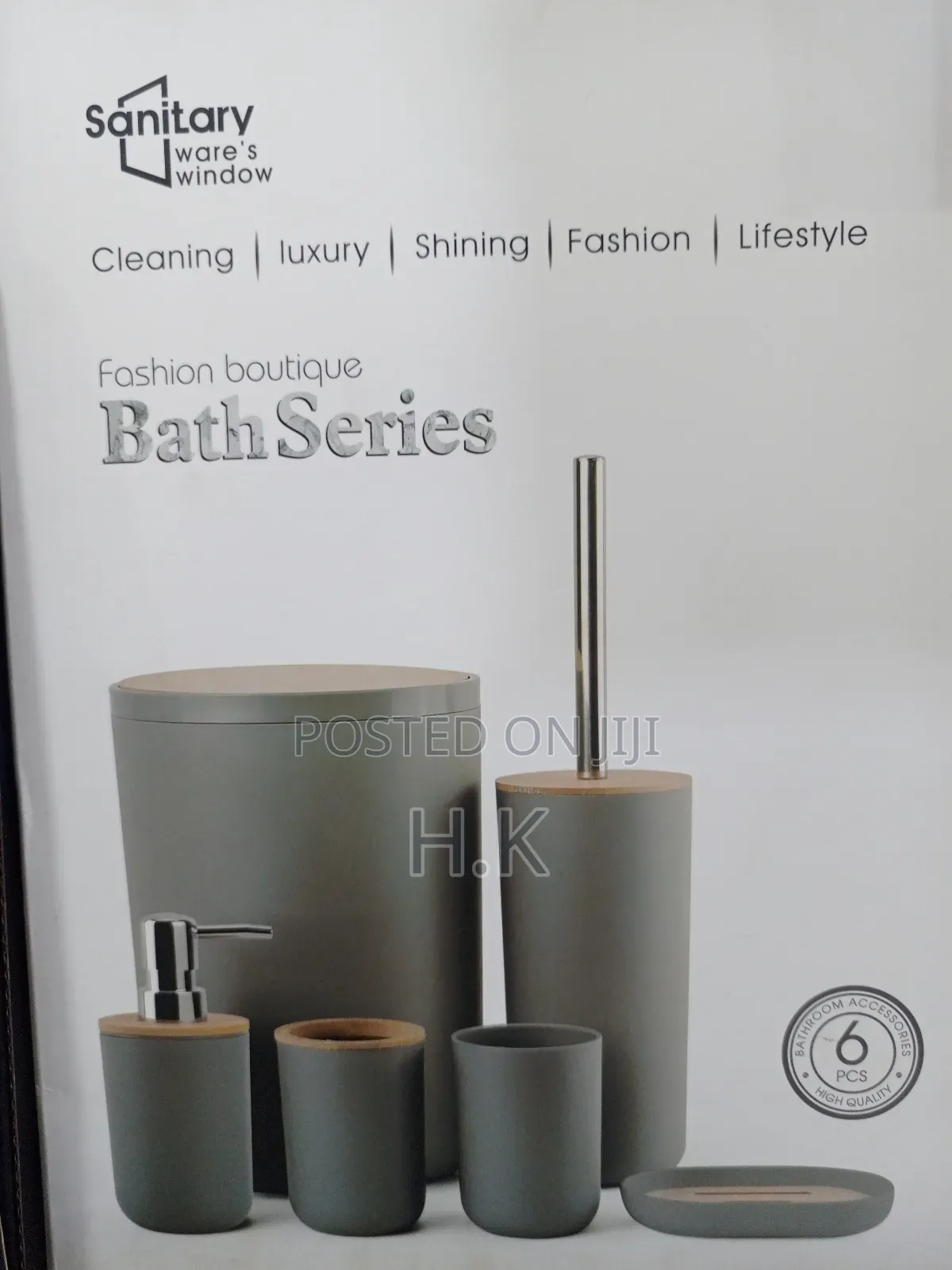 6-Piece Bathroom Accessory Set by the Brand JOTOM.