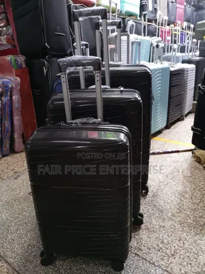 Rubber Plastic Suitcases in 3pcs