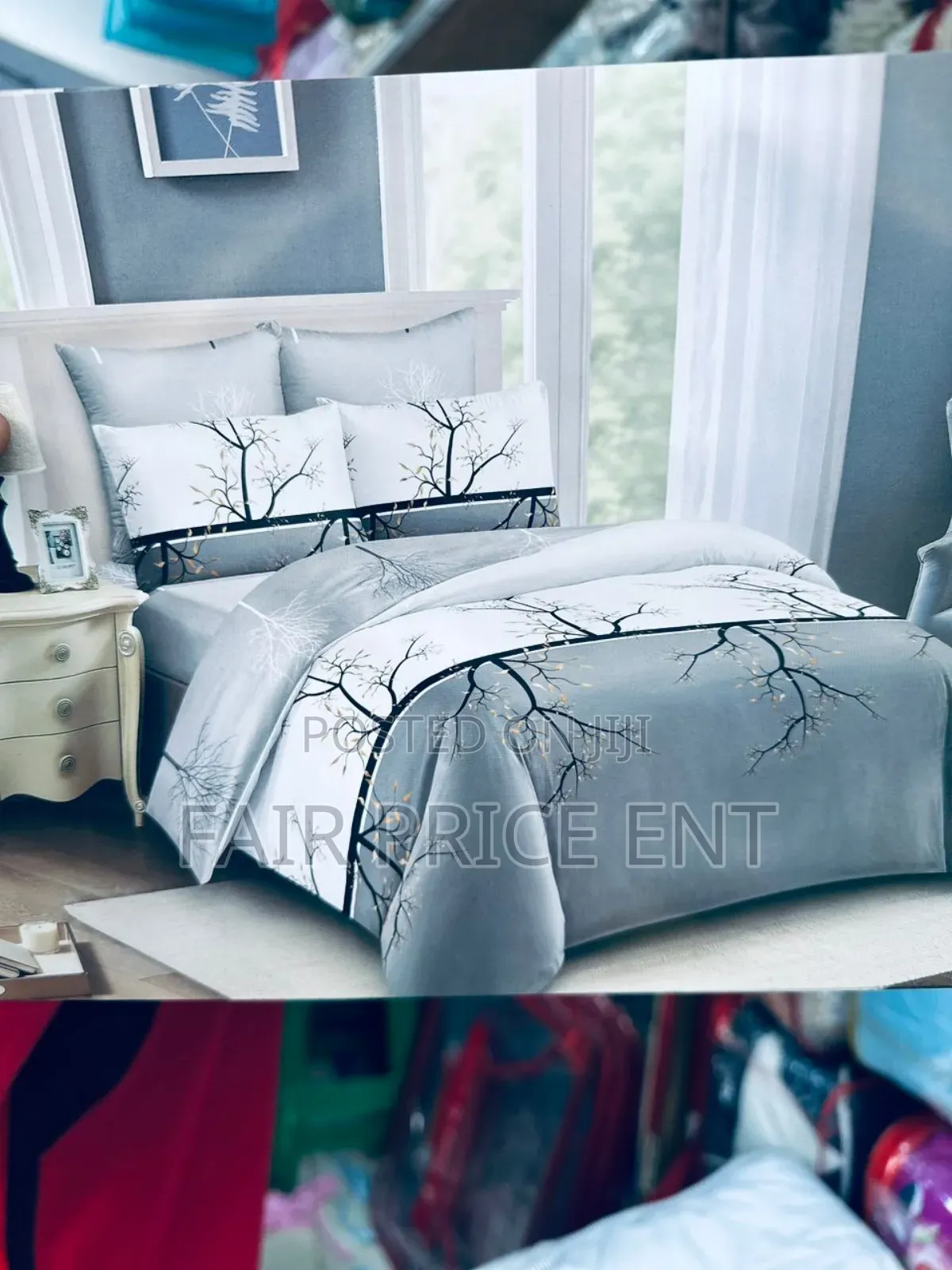 Duvet Cover Set.4pcs.( Gray)