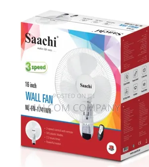 Saachi Wall Fan 16 Inches With Remote