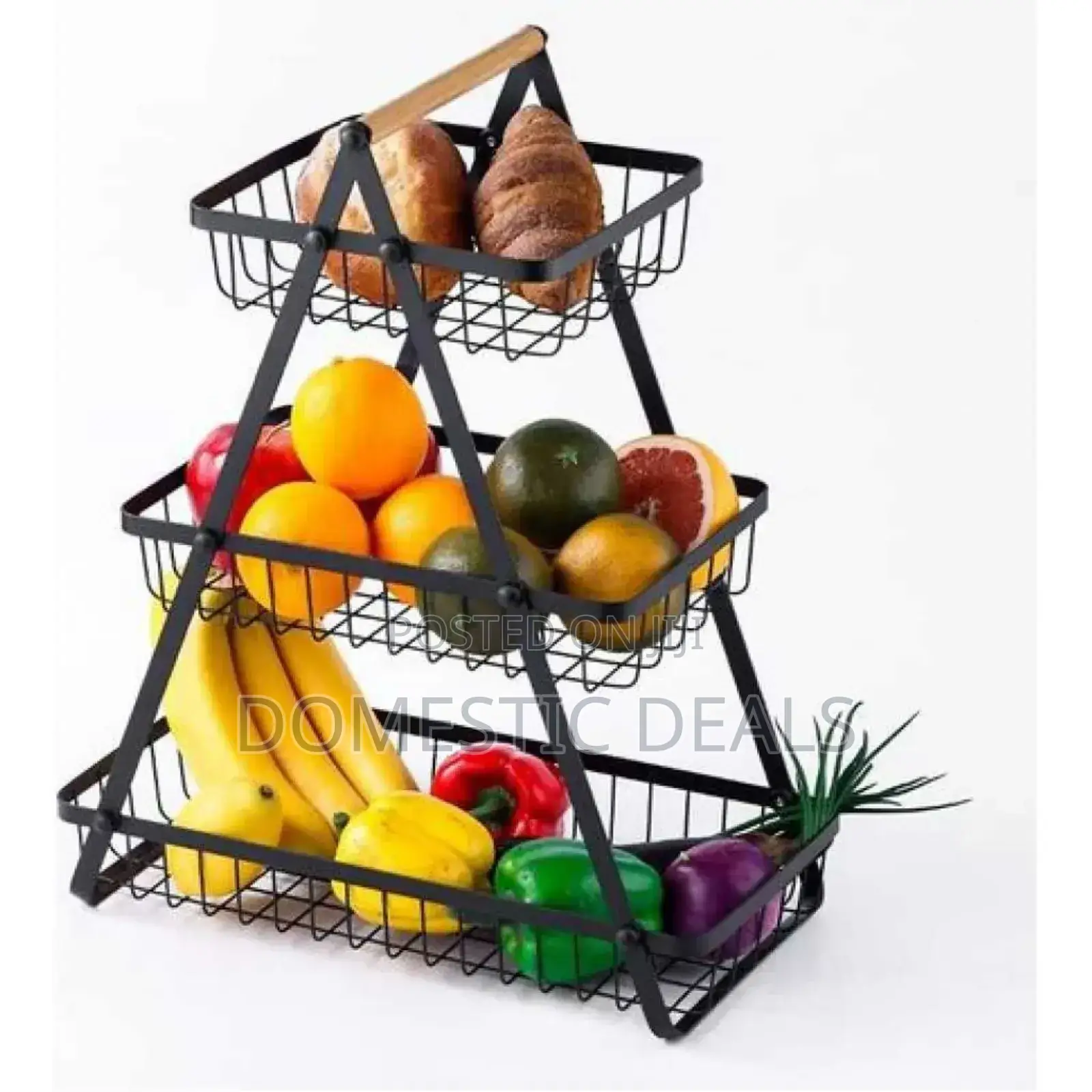 3 Tier Portable Fruit Basket Stand