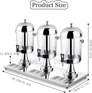 24 Litres, Triple Water Jug Juice Dispenser
