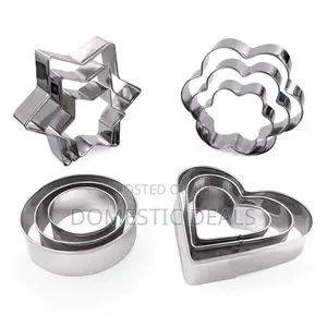 12pcs , 4 Shape  Stainless Steel Cookie Cutter
