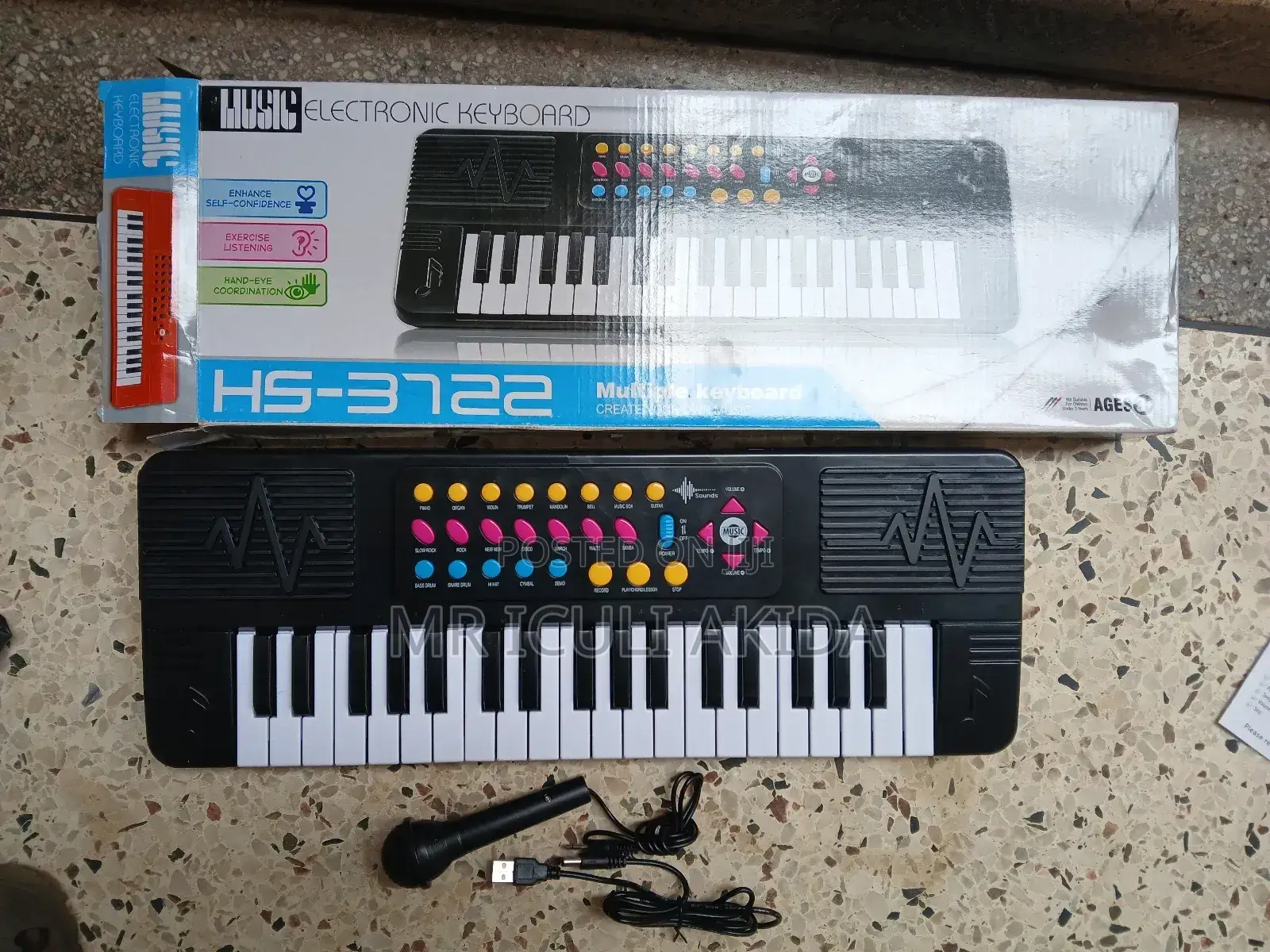Kids Learners 37key Electronic Piano Keyboard WTH Microphone