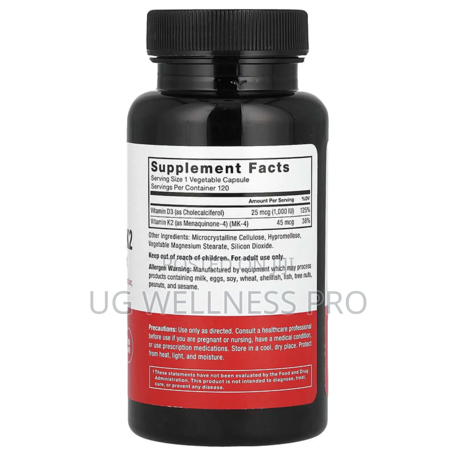 Force Factor, Vitamin D3 120 Vegetable Capsules