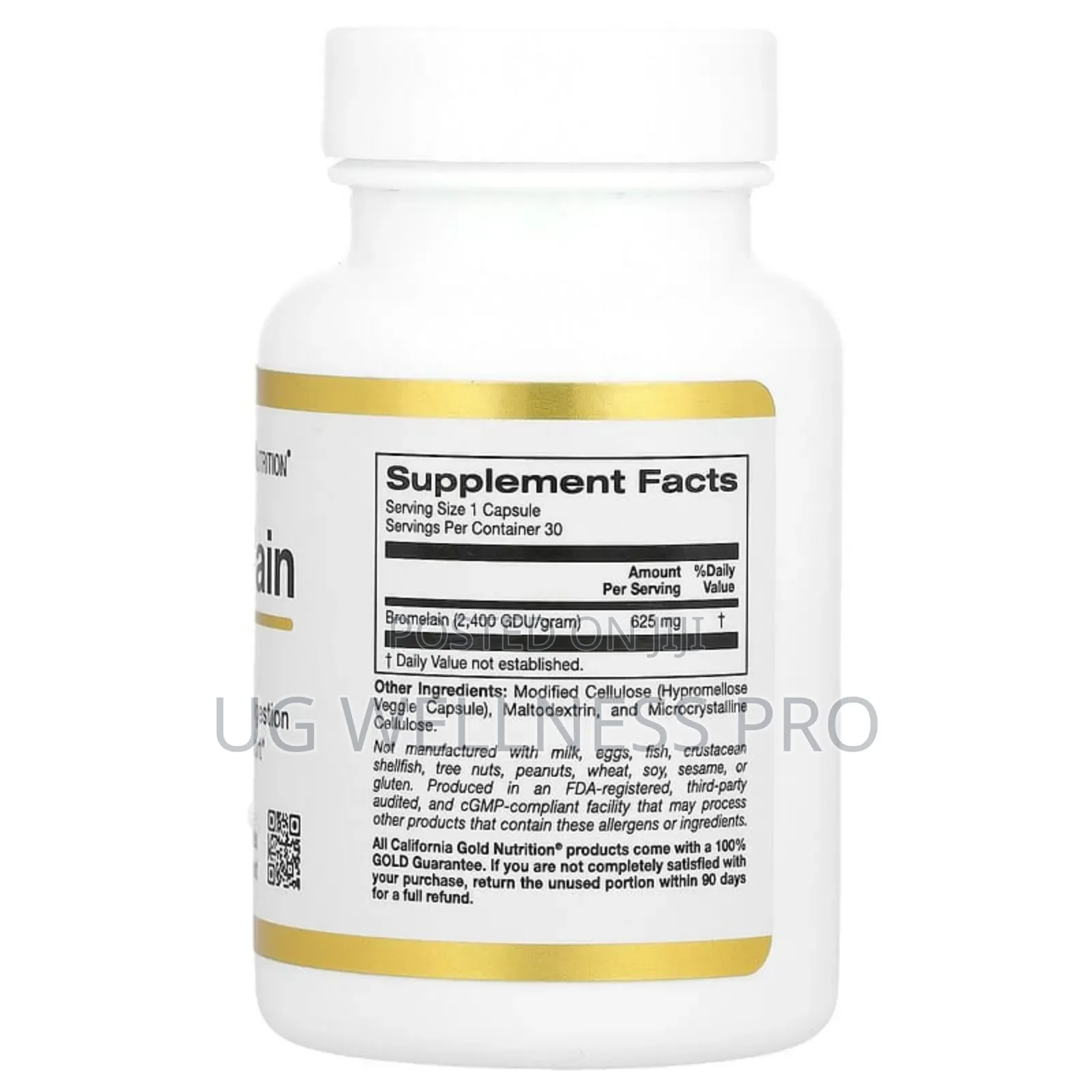 California Gold Nutrition, Bromelain, 625 Mg, 30 Veggie Caps