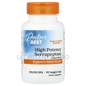 High Potency Serrapeptase, 120,000 SPU, 90 Veggie Caps