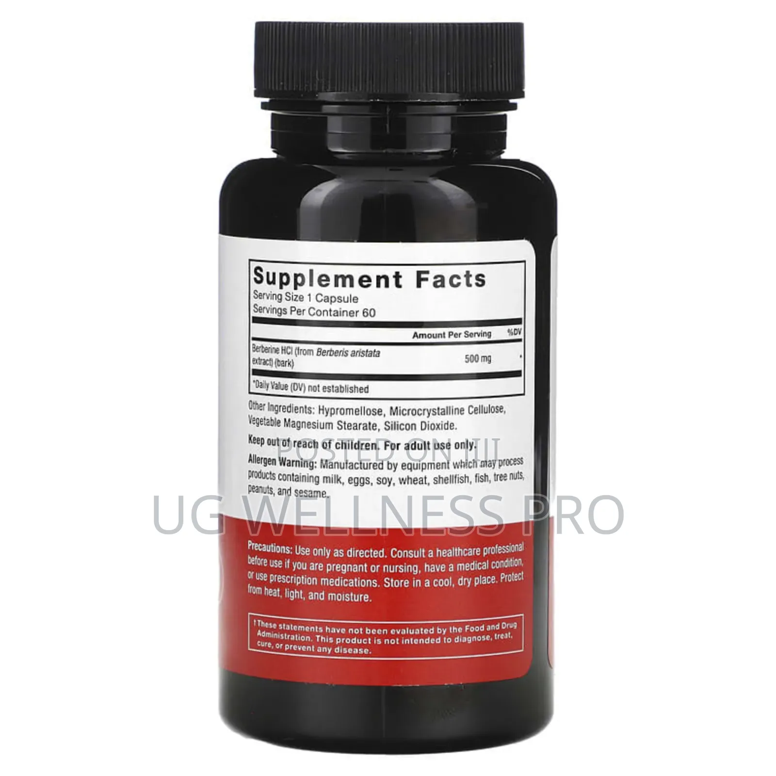 Force Factor, Berberine , 500 Mg , 60 Vegetable Capsules