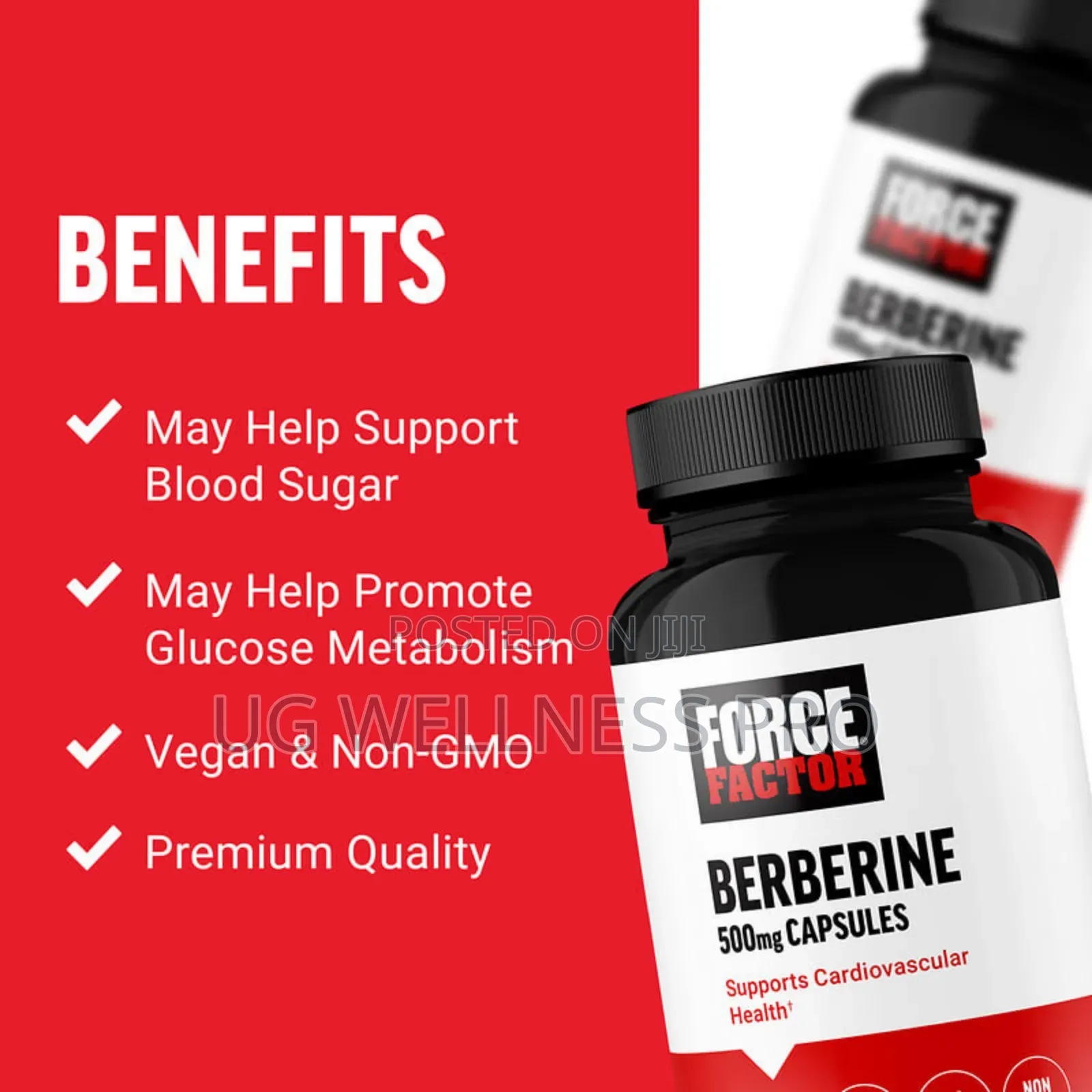 Force Factor, Berberine , 500 Mg , 60 Vegetable Capsules
