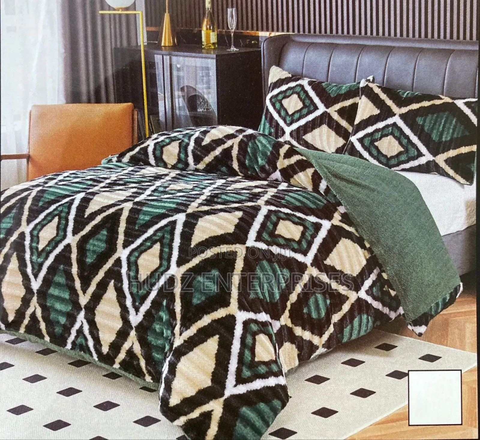 3pc Woolen Duvet 5x6 Green 💚