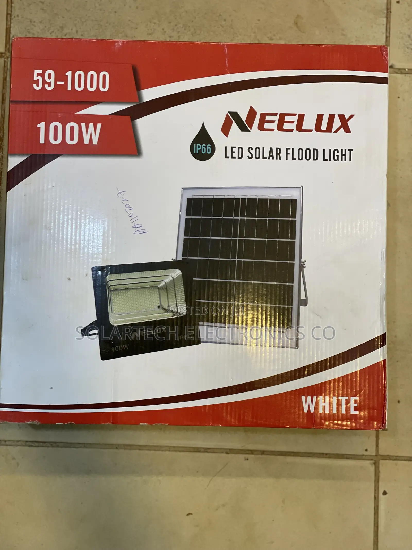 100W Neelux Solar Flood Lights/ Led White