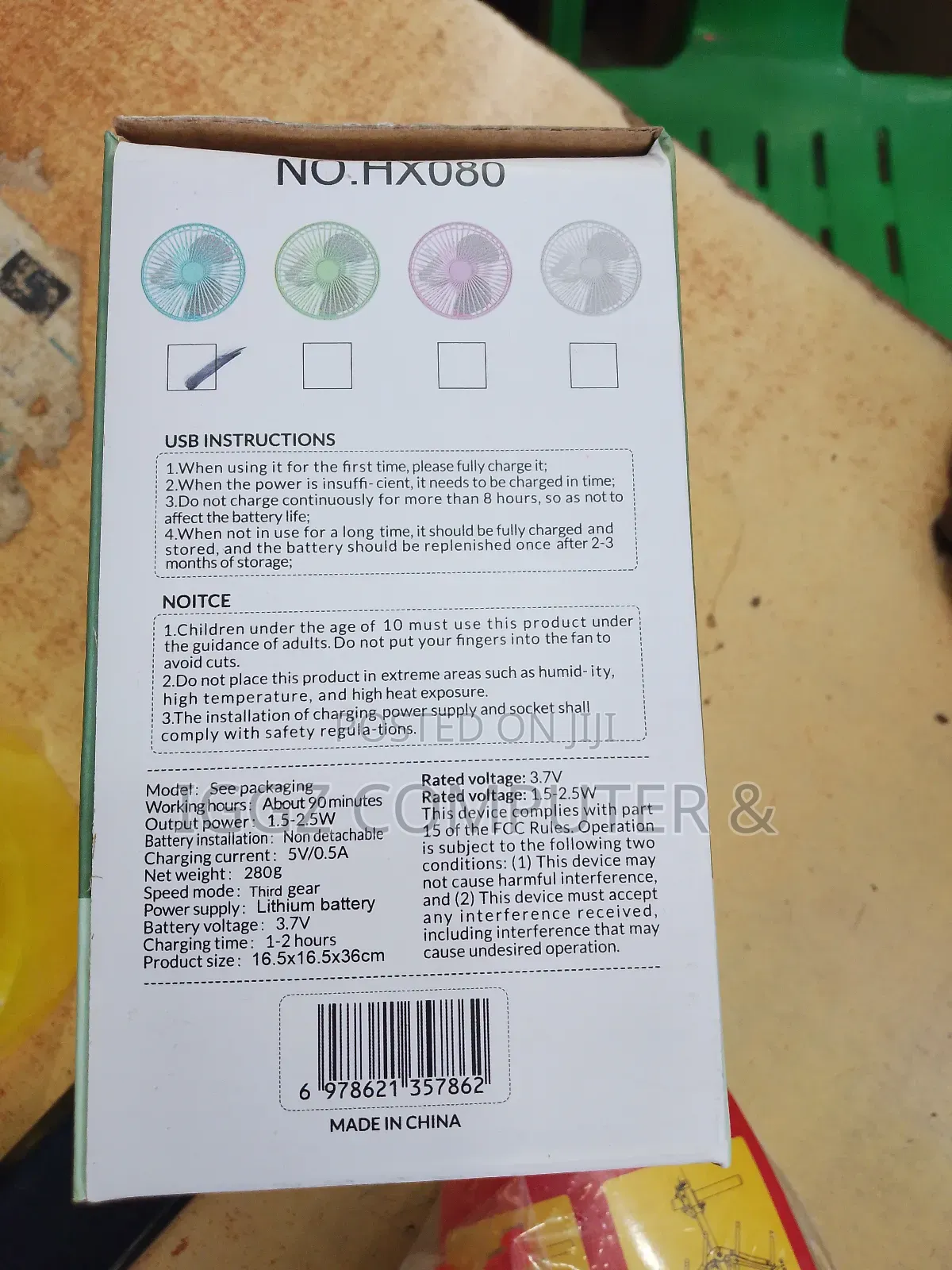 Foldable Desktop Fan