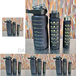 Black and Gold Water Bottle Set