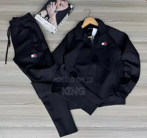 Black Tommy Hilfiger Tracksuits