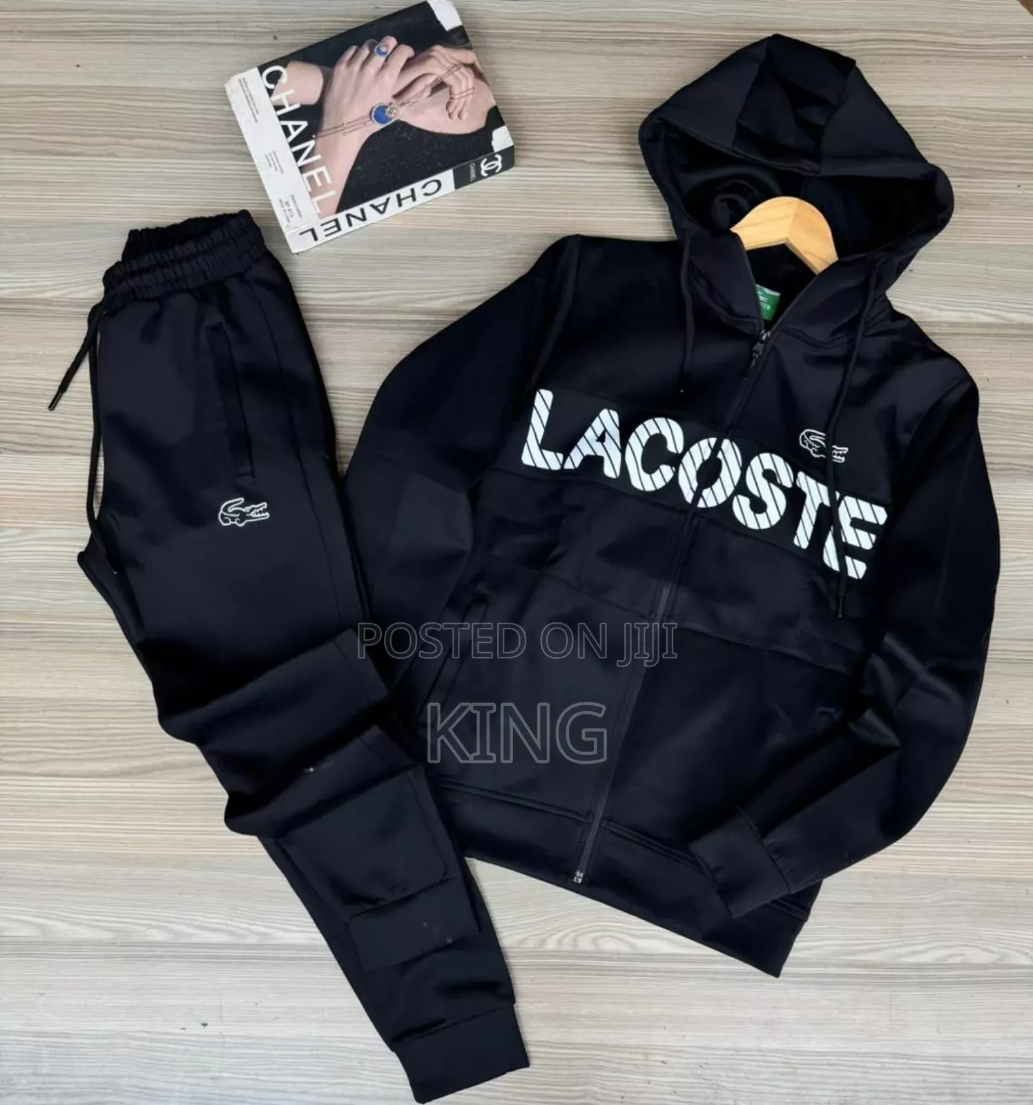 Black Lacoste Tracksuit
