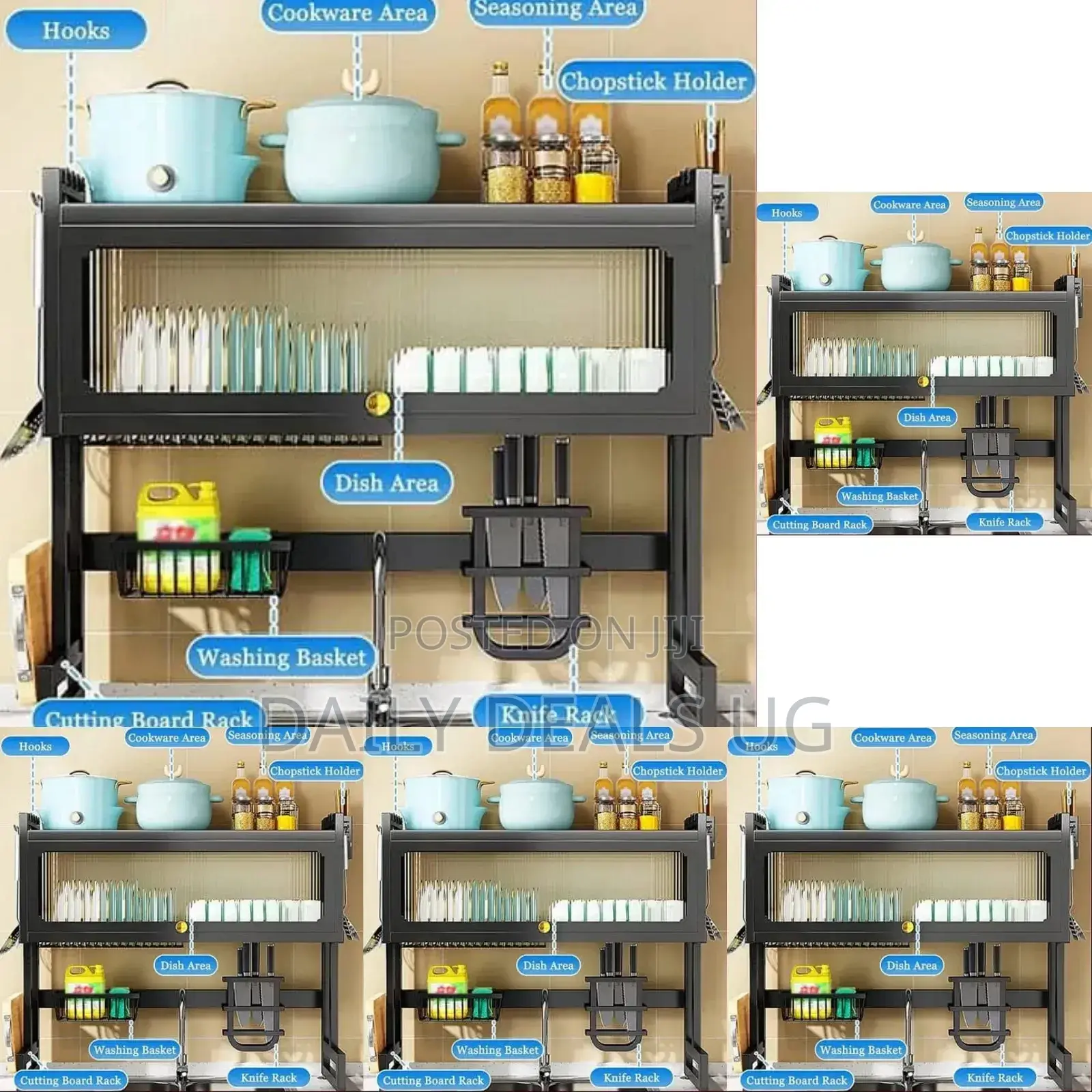 Foldable Aluminum Over The Sink Rack