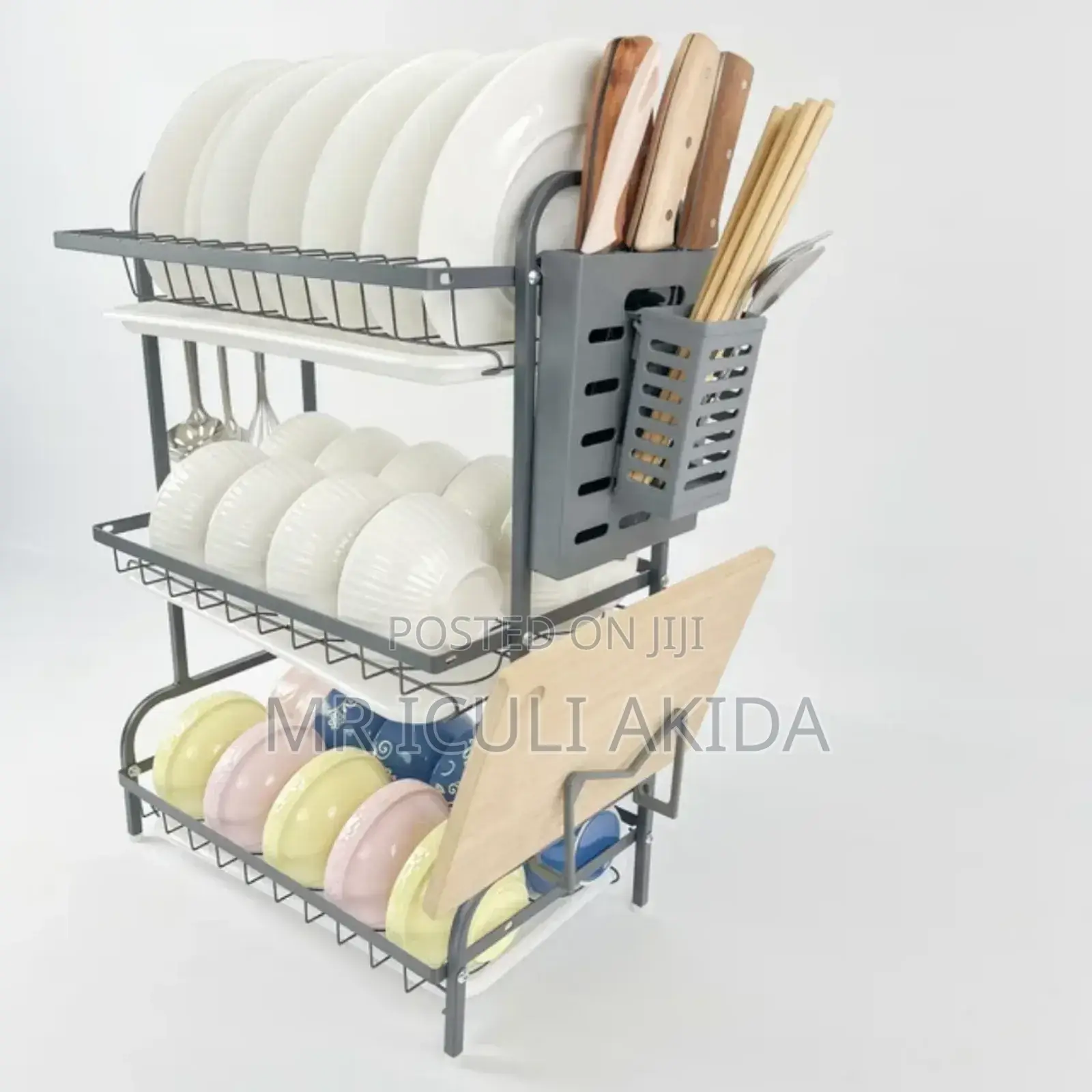 3tier Kitchen Sink Dish,Bowl Draining Rack WTH Knives Shelf