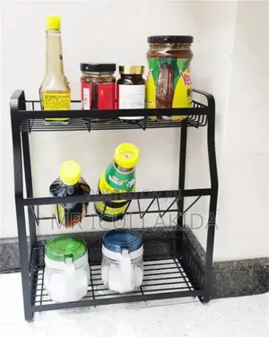 3tier Stainless Steel Kitchen Seasoning Spice Rack Organiser
