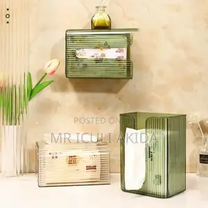 Acrylic Self Adhesive Toilet Paper Roll Napkin Holder