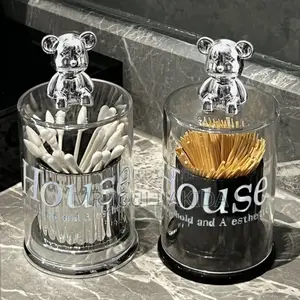 Fancy Toothpick and Ear Cotton Holder Storage Box