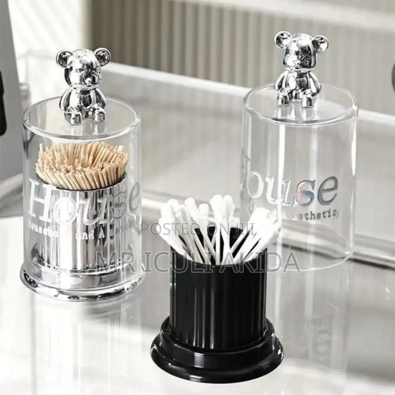 Fancy Toothpick and Ear Cotton Holder Storage Box
