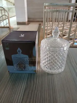 Refined Glass Candy Jar Sugar Bowl
