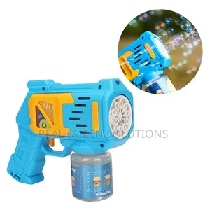 Automatic 12 Holes Cool Bubble Gun With LED Light