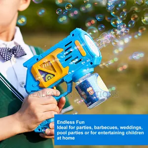 Automatic 12 Holes Cool Bubble Gun With LED Light