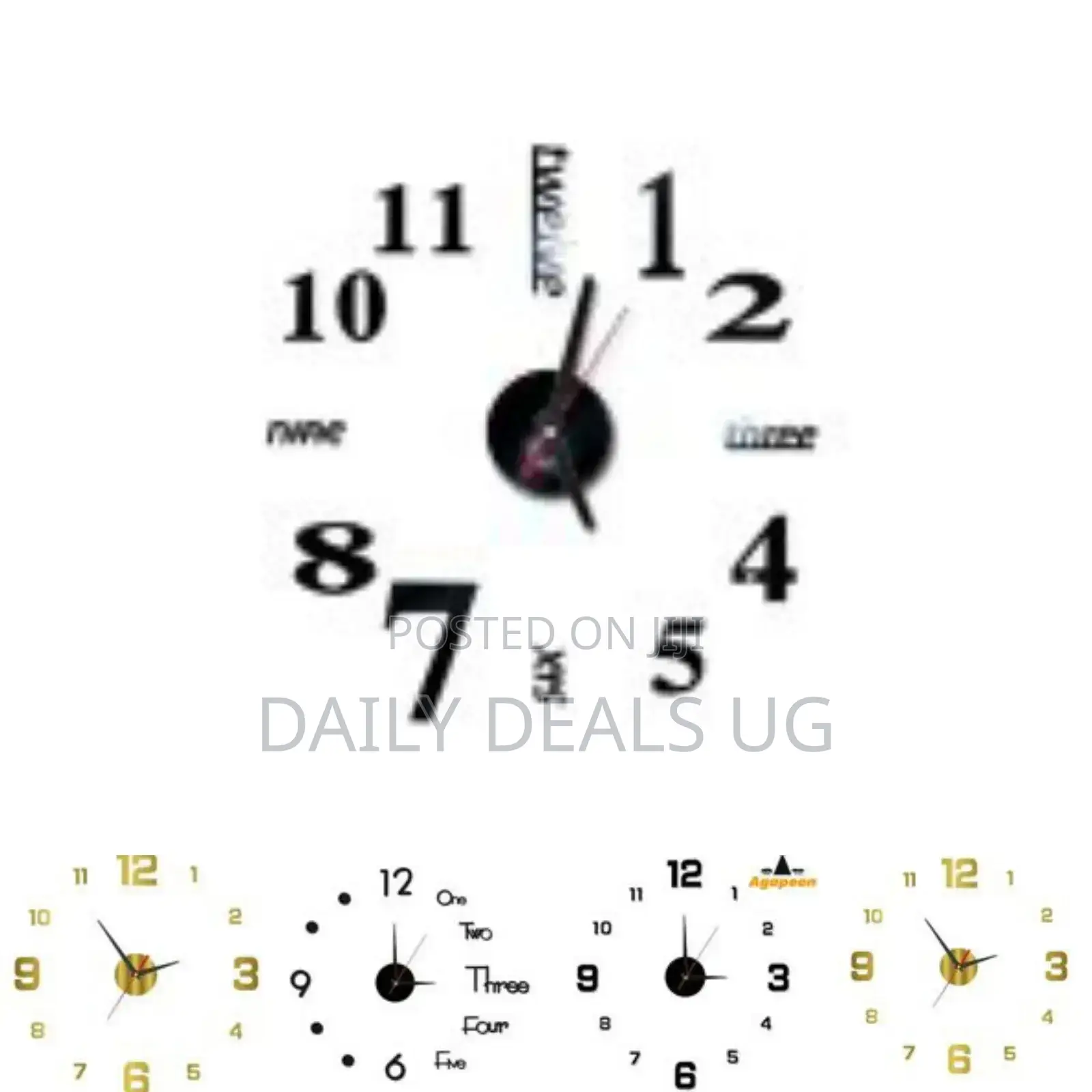 3d Large Wall Mounted Clock