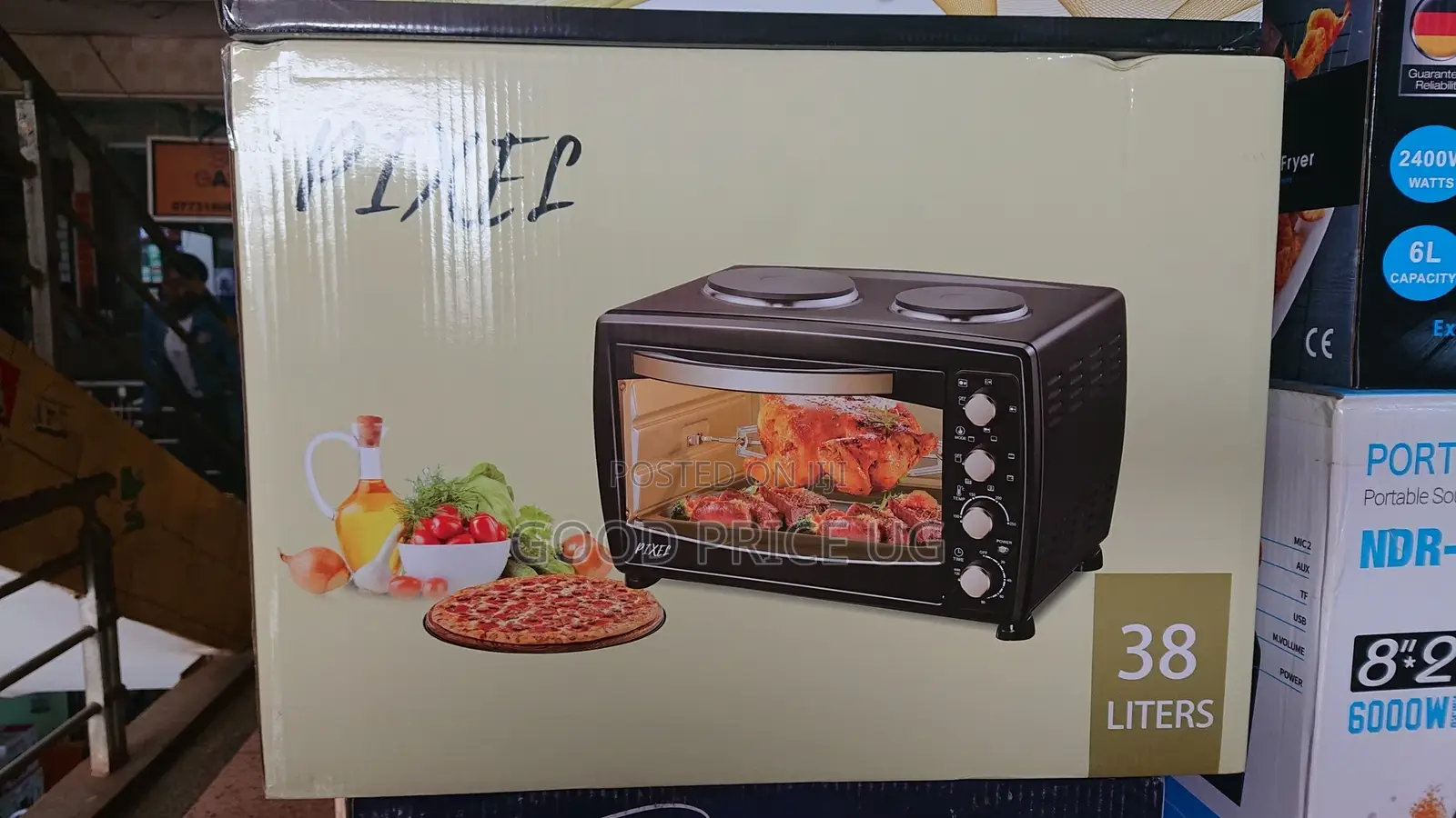 Pixel 38L Electric Oven With Solid Hotplates