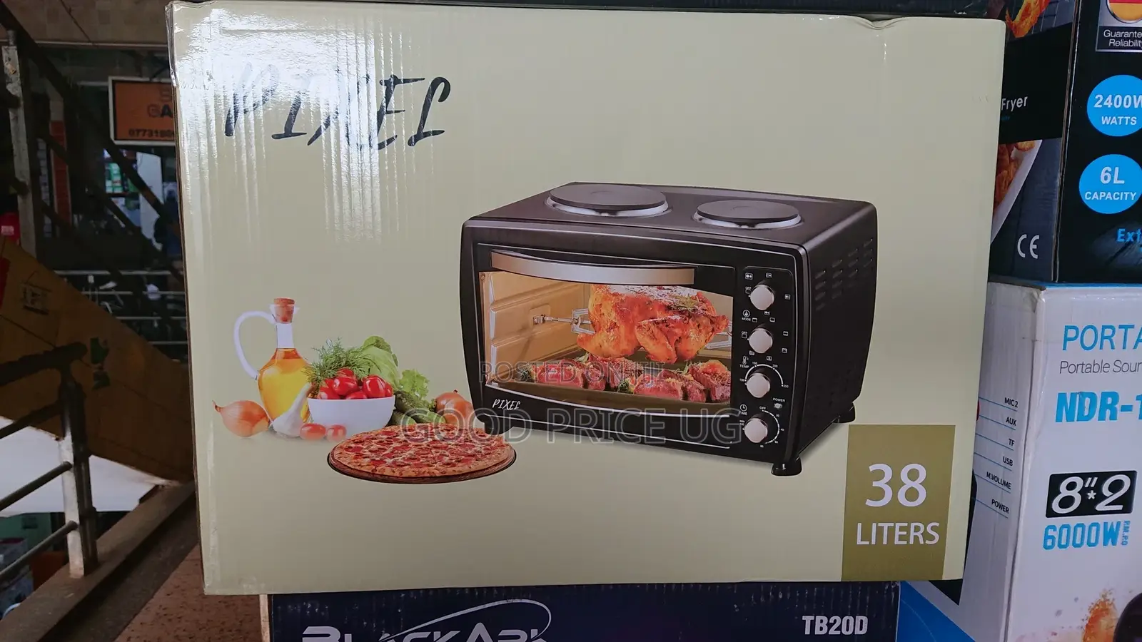Pixel 38L Electric Oven With Solid Hotplates