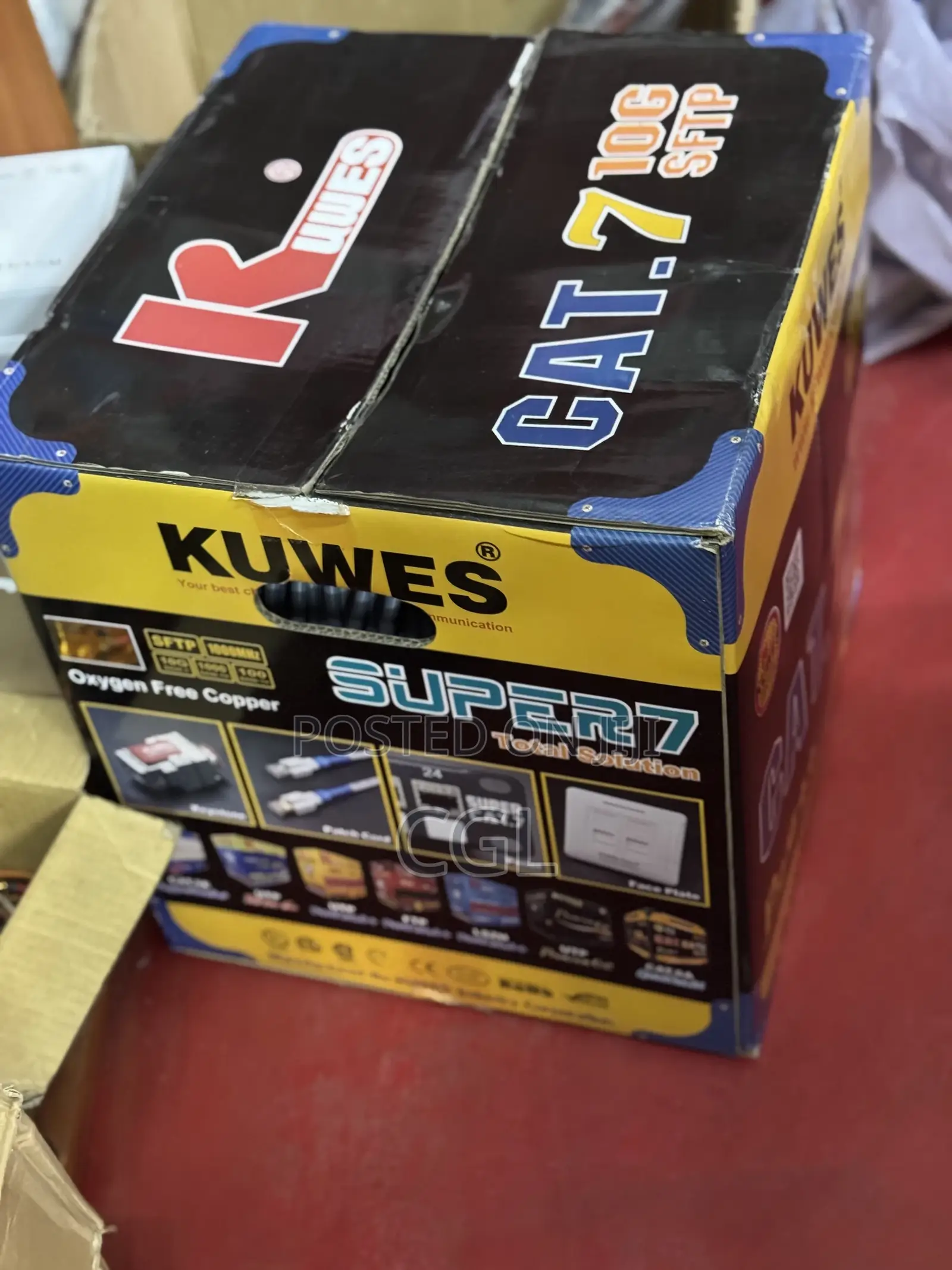 Kuwesi SFTP Cat7 Cable 305meters Cat7 Networking Cable