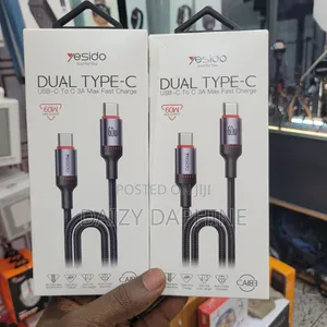 60W Dual Type-C Usb-C to C 3A Max Fast Charge