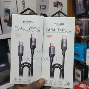 60W Dual Type-C Usb-C to C 3A Max Fast Charge