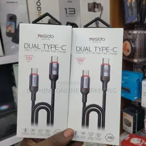 60W Dual Type-C Usb-C to C 3A Max Fast Charge
