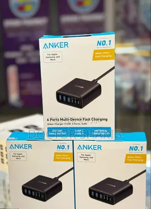 Unique Anker 6 Ports Multi-Device Fast Charging.