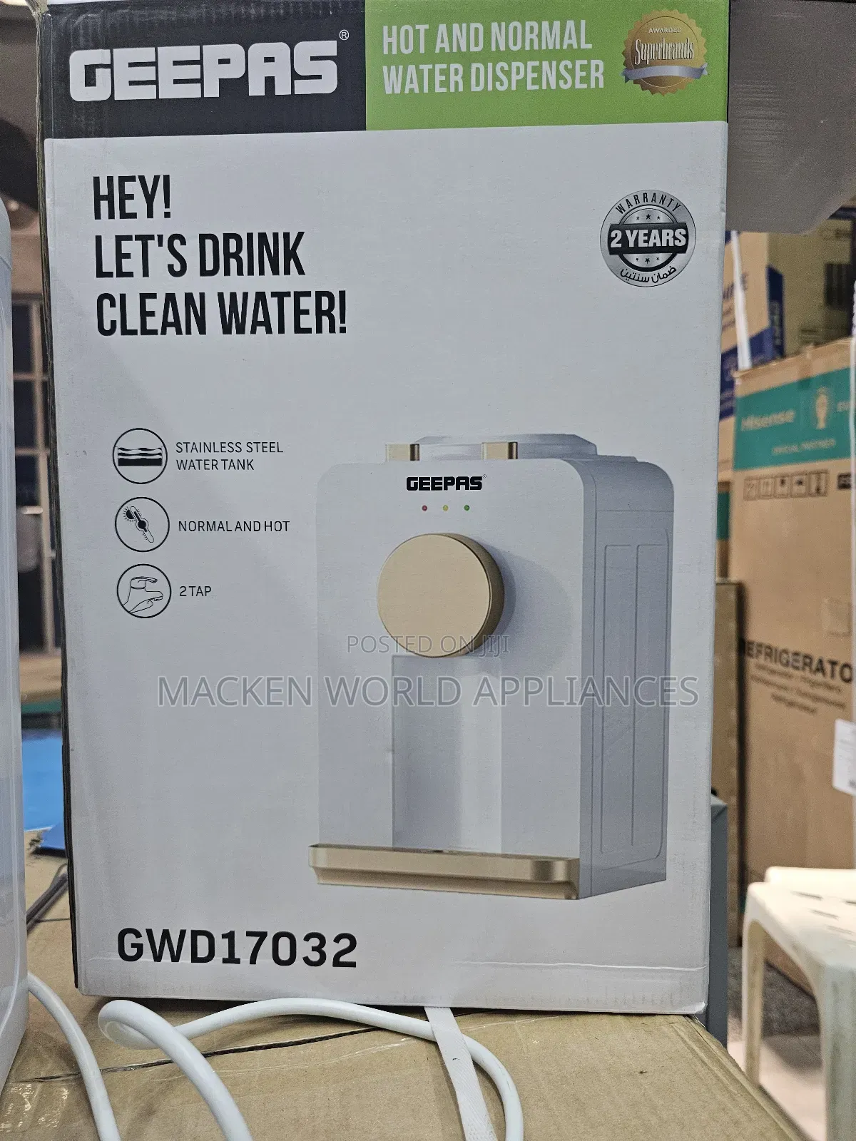 Table Top Water Dispenser 2 Taps Hot and Cold