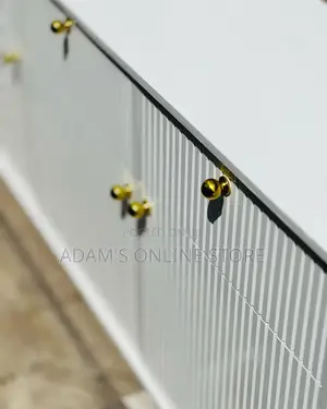 White Cabinet With Gold Leg