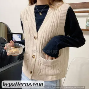 Formal v-Neck Button Sweater