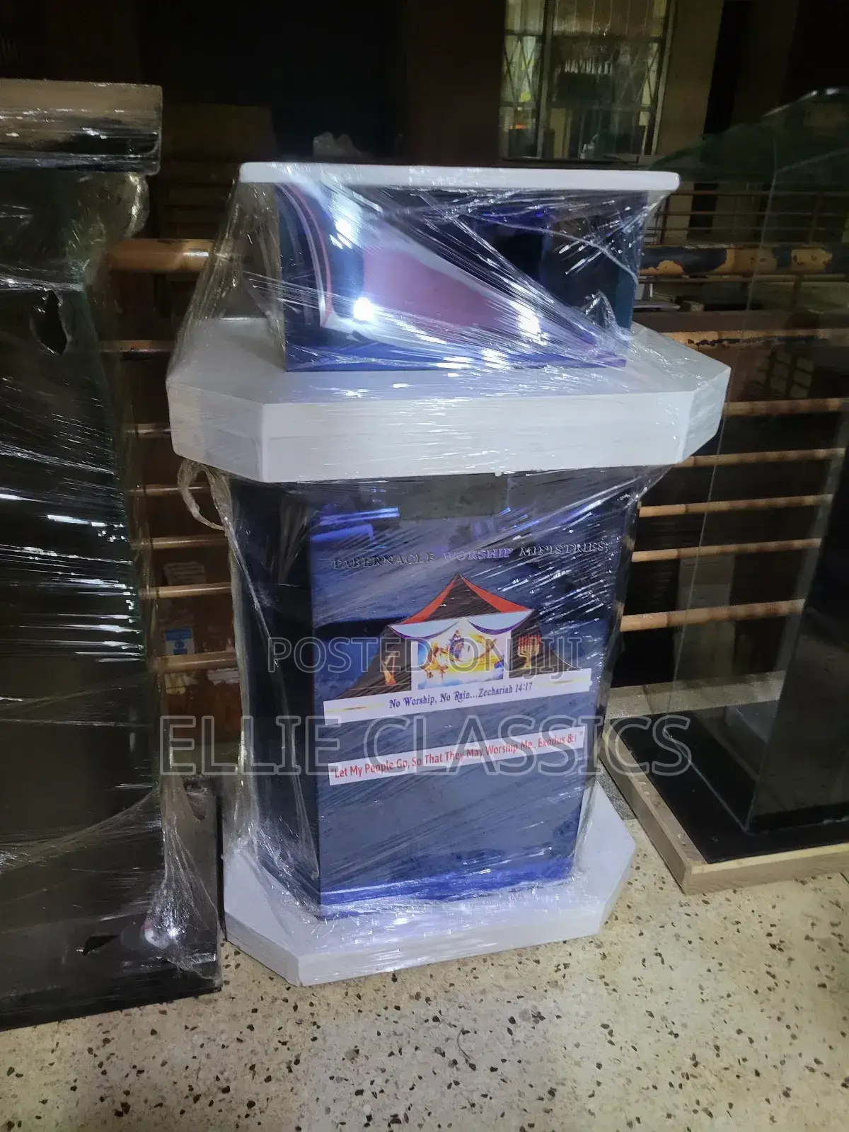 Blue and White Pulpit
