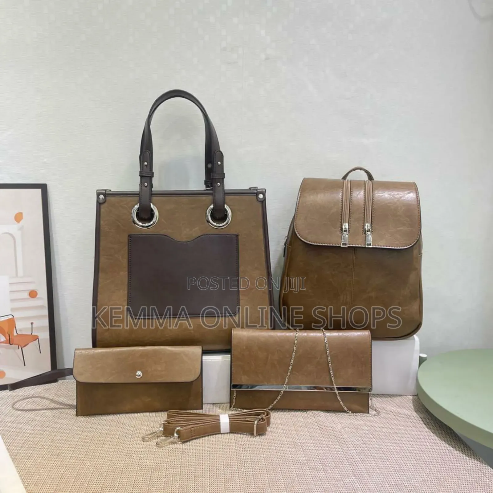 Leather Christian Hang Bag Set