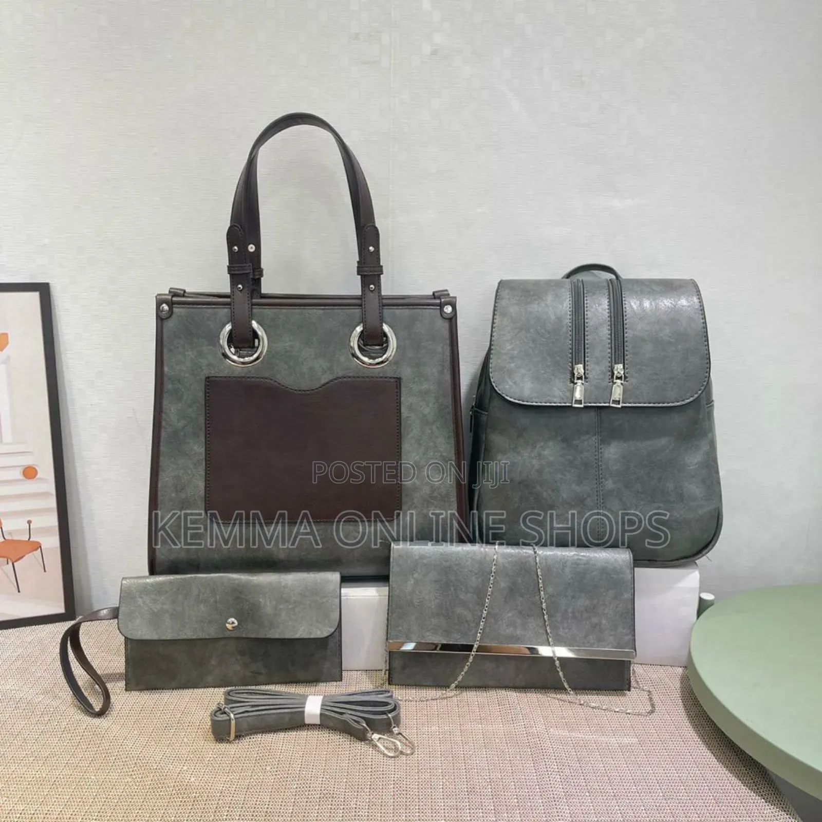 Leather Christian Hang Bag Set