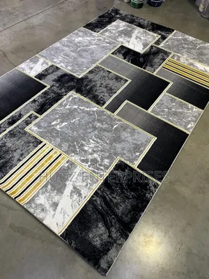 1.5by 2.2meters Center Carpet Black Grey 
