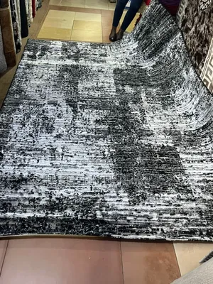 1.5by 2.2meters Heavy Center Carpet Grey and White