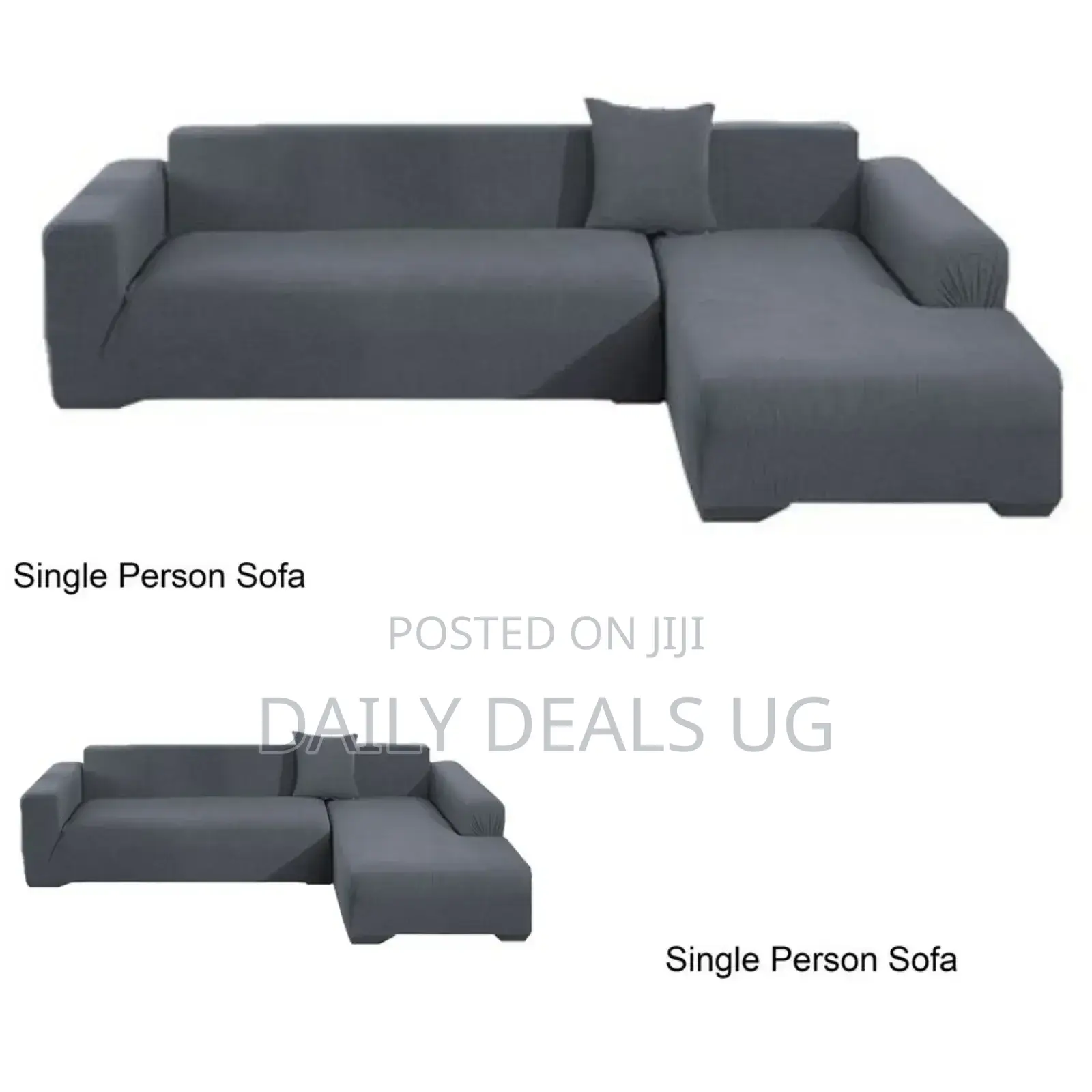 Gray L Shaped Sofa Cover